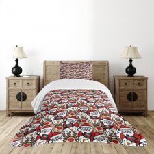 Snowman Reindeer Kids Bedspread Set