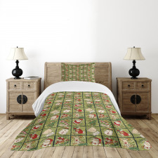 Teddy Bears Santa Bedspread Set