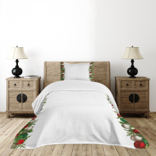 Pine Spikes Berries Bedspread Set