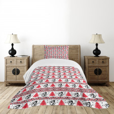 Pixel Nordic Pattern Bedspread Set