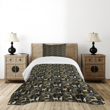 Oriental Deer Bedspread Set