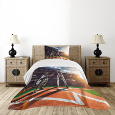 Baseball Player Game Bedspread Set