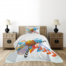 Ball Zigzag Geometric Bedspread Set