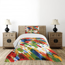 Diagonal Geometric Vibrant Bedspread Set