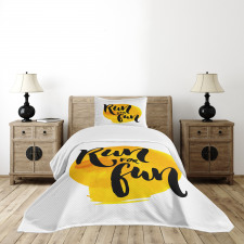 Run for Run Words Bedspread Set