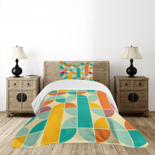 Funky Mosaic Forms Bedspread Set