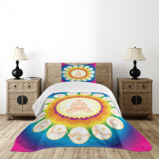 Yogi Lotus Posture Poses Bedspread Set