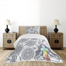 Bohemian Words Design Bedspread Set