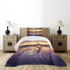Woman on Beach Dramatic Bedspread Set