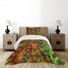 Colorful Leafage Vivid Bedspread Set