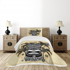 Mask Palm Ornate Bedspread Set