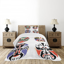 Chinese Opera Mask Bedspread Set