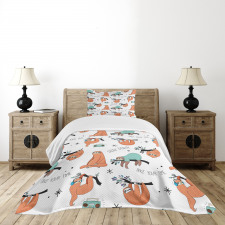 Sloths on Branches Bedspread Set