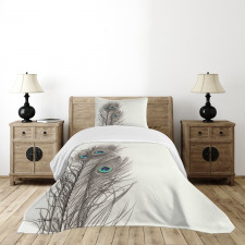 Feathers of Exotic Bird Bedspread Set