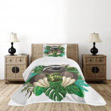 Cartoon Mammal Jungle Bedspread Set