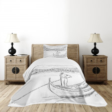 Rialto Bridge Gondola Bedspread Set