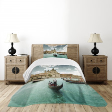 Grand Canal in Aerial View Bedspread Set