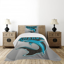 Angry Danger Fish Fins Bedspread Set