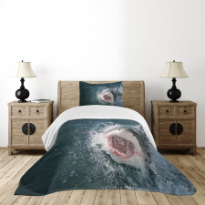 Scary Open Mouth Teeth Bedspread Set