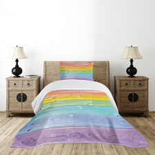 Wooden Planks Rustic Bedspread Set