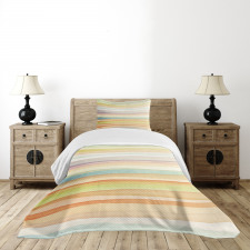 Stripes Watercolor Art Bedspread Set
