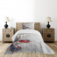 Grunge Objects Bedspread Set