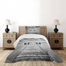 Old Pier on Sea Bedspread Set