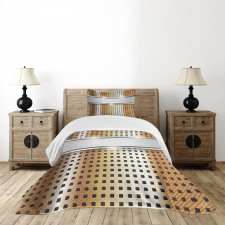 High Tech Theme Image Bedspread Set