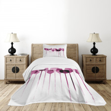 Artwork Party Glasses Bedspread Set