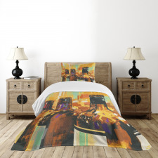 Bottles Brushstrokes Art Bedspread Set