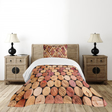 Random Used Wine Corks Bedspread Set