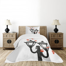 Lantern Snowy Branches Bedspread Set