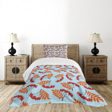 Dried Leaf Bunch of Berry Bedspread Set