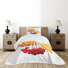 Rural Berries in Fall Bedspread Set