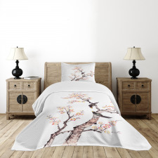 Chinese Paint of Flowers Bedspread Set