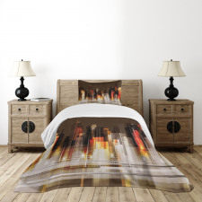 Abstract Urban Downtown Bedspread Set