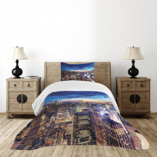 Buildings Midtown at Dusk Bedspread Set