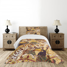Tropical Bengal Toucan Bedspread Set