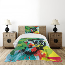 Abstract Bengal Tiger Bedspread Set