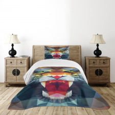 Abstract Portrait Animal Bedspread Set