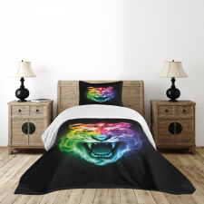 Abstract Feline Colorful Bedspread Set