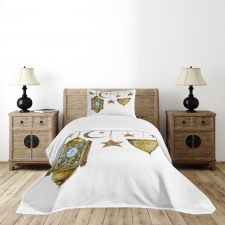 Watercolor Moon Stars Bedspread Set