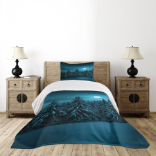 Tranquil Snowy Woodland Bedspread Set