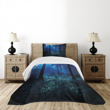 Misty Fall Nature Scenery Bedspread Set