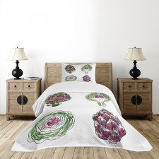 Vegetables Diet Food Bedspread Set