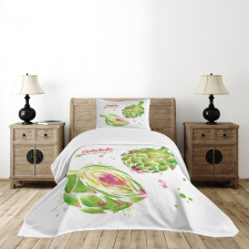 Watercolor Super Food Bedspread Set