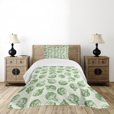 Green and Fresh Food Bedspread Set