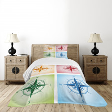 Colorful Windroses Bedspread Set