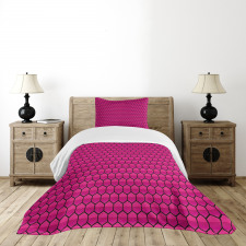 Comb Pattern Hexagonal Bedspread Set