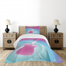 Guitar Music Vibrant Bedspread Set